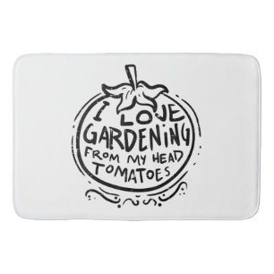 Liefde voor tuinieren van hoofd tomaten grappige t badmat