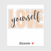 Liefde voor uzelf Sticker voor psychische gezondhe (Vel)