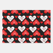 Liefde voor Valentijnsdag  Inpakpapier Vel (Voorkant)