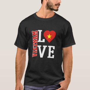 Liefde voor Vietnam met de Vietnamese vlag in een  T-shirt