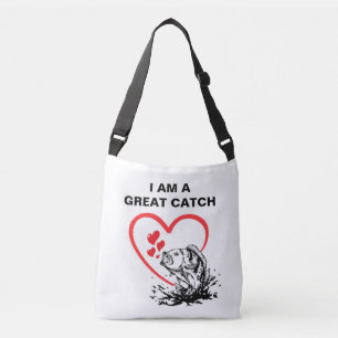 Liefde voor vissen IK BEN EEN GROOTE KLIK Crossbody Tas