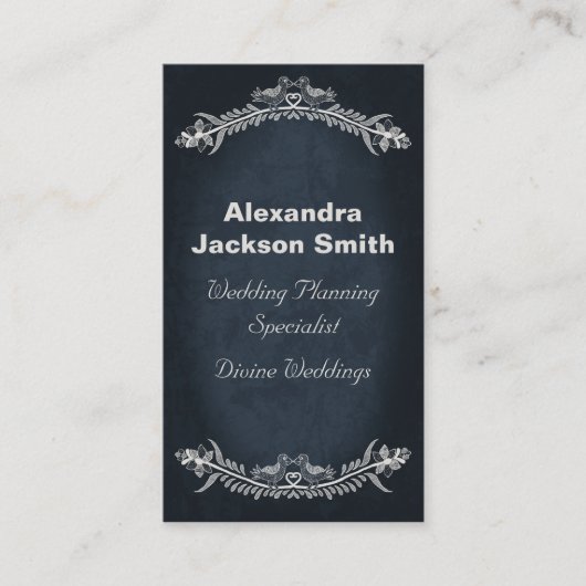 Liefde voor vogelwijnen, visitekaartje (Voorkant)