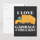 Liefde voor vuilniswagen peuters jongen meisje Tru Briefkaart (Voorkant / Achterkant)