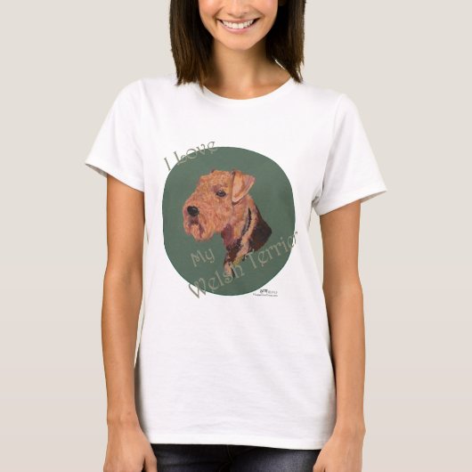 Liefde voor Welsh Terrier T-shirt (Voorkant)