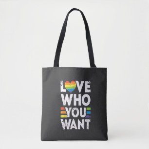 Liefde voor wie je wilt LGBT Pride Month Tote Bag
