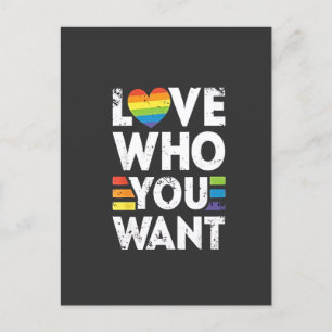 Liefde voor wie je wilt LGBT Pride Month Uitnodiging Briefkaart