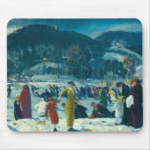 Liefde voor Winter Snowy Scene Muismat (Voorkant)