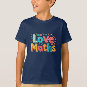 Liefde voor wiskunde - leuke typografie t-shirt