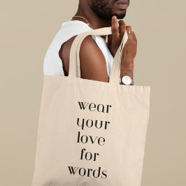 Liefde voor Woorden Cool Cadeau voor Boekenliefheb Tote Bag