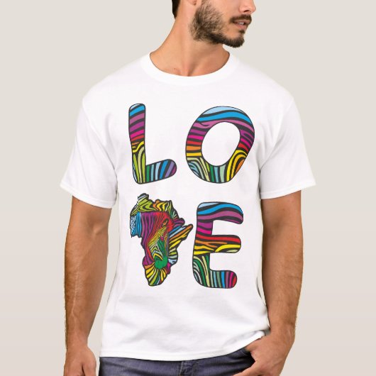 Liefde voor zebras Africa T-shirt (Voorkant)