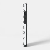 Liefde voor zwart-wit tekst iPhone hoesje (Linkerkant)