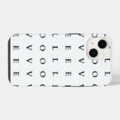 Liefde voor zwart-wit tekst iPhone hoesje (Achterkant horizontaal)