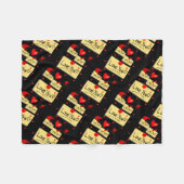 liefde voor zwarte zzzle nieuw fleece deken (Voorkant (Horizontaal))
