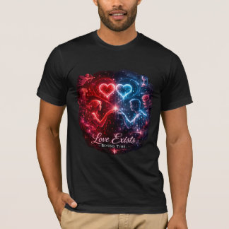 Liefde voorbij de tijd – Futuristische Valentijnsd T-shirt