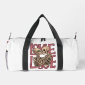 Liefde voorbij de tijd - Skeleton Embrace Art Plunjezak (Achterkant)