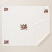 Liefde voorbij de tijd - Skeleton Embrace Art Sherpa Deken (Voorkant (horizontaal))