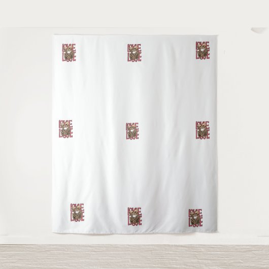 Liefde voorbij de tijd - Skeleton Embrace Art Wandkleed (Voorkant)