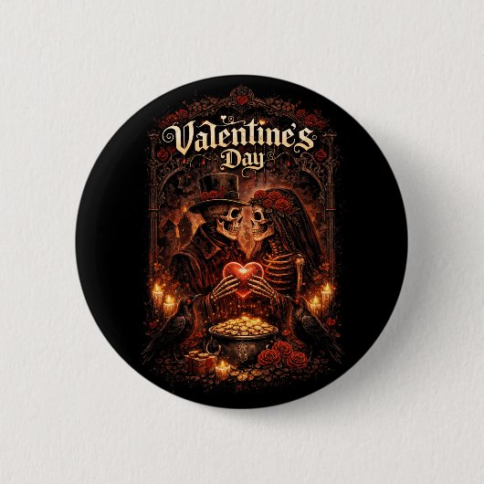 Liefde voorbij het graf ronde button 5,7 cm (Voorkant)