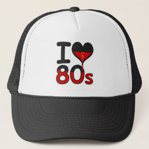 Liefde vrachtwagenhoed van 80 trucker pet