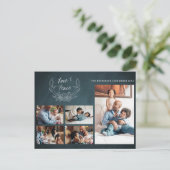 Liefde & Vrede 5 foto collage krijtbord vakantie Briefkaart (Staand voorkant)