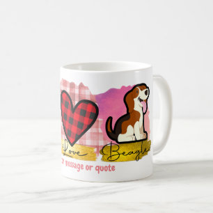 Liefde Vrede Beagle Huisdier Hond Liefhebber Valen Koffiemok