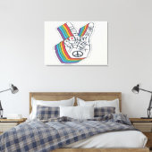 Liefde Vrede Canvas Afdruk (Insitu (Slaapkamer))