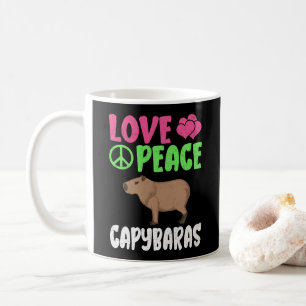 Liefde Vrede Capybaras Leuke Dieren Capybara Lover Koffiemok