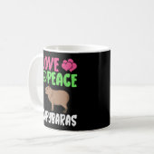 Liefde Vrede Capybaras Leuke Dieren Capybara Lover Koffiemok (Voorkant links)