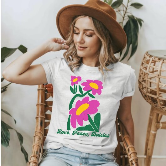 Liefde, Vrede, Daisies Bloem T-shirt