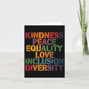 Liefde Vrede Diversiteit Inclusie Gelijkheid Zwart Kaart