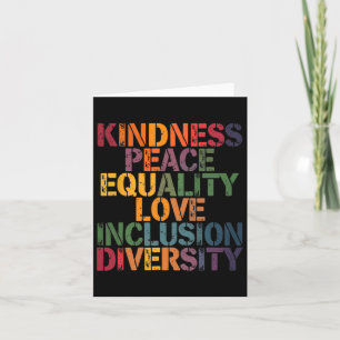 Liefde Vrede Diversiteit Inclusie Gelijkheid Zwart Kaart