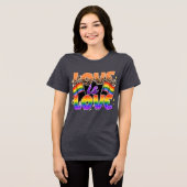 Liefde, vrede en donuts Tri-Blend shirt (Voorkant volledig)