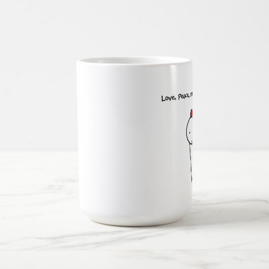 Liefde, vrede en ijskap koffiemok (Center)