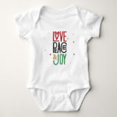 Liefde, Vrede en Joy Baby T-Shirt (Voorkant)