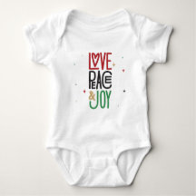Liefde, Vrede en Joy Baby T-Shirt