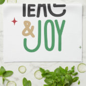 Liefde, Vrede en Joy Kitchen Towel Theedoek (Gevouwen)