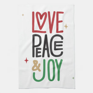 Liefde, Vrede en Joy Kitchen Towel Theedoek