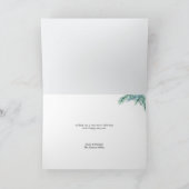 Liefde Vrede en Joy Waterverf Misty Pine Forest Feestdagen Kaart (Binnen)