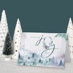 Liefde Vrede en Joy Waterverf Misty Pine Forest Feestdagen Kaart<br><div class="desc">Waterverf Holiday-kaart met slecht bos en pijnbomen. De vrede en de vreugde van de liefde worden geletterd met handgeschreven manuscript en geïllustreerde typografie. De sjabloon is ingesteld voor u om de kerstgroet aan te passen en uw bord en naam toe te voegen. Laat eventuele secties die u bij aankomst wilt...</div>