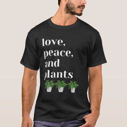 Liefde, Vrede en Planten T-shirt (Voorkant)