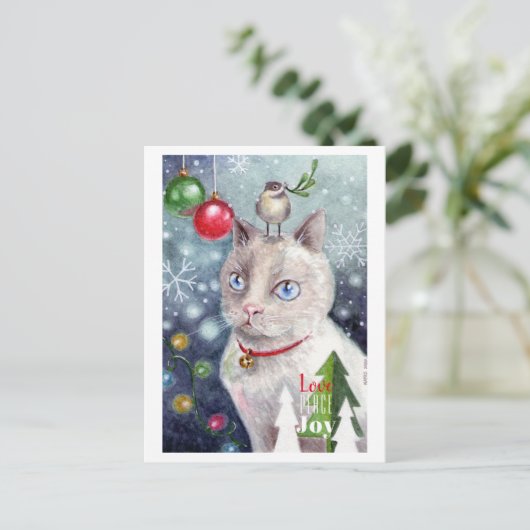 Liefde, vrede en vreugde briefkaart (Staand voorkant)