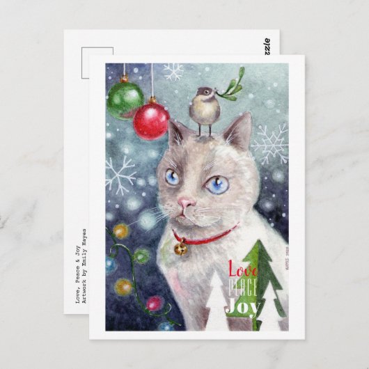 Liefde, vrede en vreugde briefkaart (Voorkant / Achterkant)