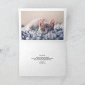 Liefde Vrede en Vreugde Chalkboard Kerstmis Foto Feestdagen Kaart (Binnen)