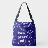 Liefde, vrede en vreugde crossbody tas (Voorkant)