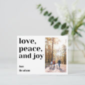 liefde , vrede en vreugde gedurfde , moderne , kla briefkaart (Staand voorkant)