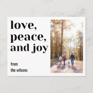 liefde , vrede en vreugde gedurfde , moderne , kla briefkaart