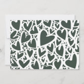 Liefde, Vrede en Vreugde Kerstmis Groene Familie F Feestdagenkaart (Achterkant)