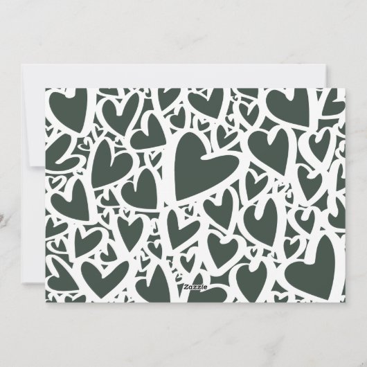 Liefde, Vrede en Vreugde Kerstmis Groene Familie F Feestdagenkaart (Achterkant)