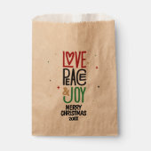 Liefde, vrede en vreugde - vrolijk kerstfeest 20XX Bedankzakje (Voorkant)