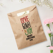 Liefde, vrede en vreugde - vrolijk kerstfeest 20XX Bedankzakje (Gezegeld)